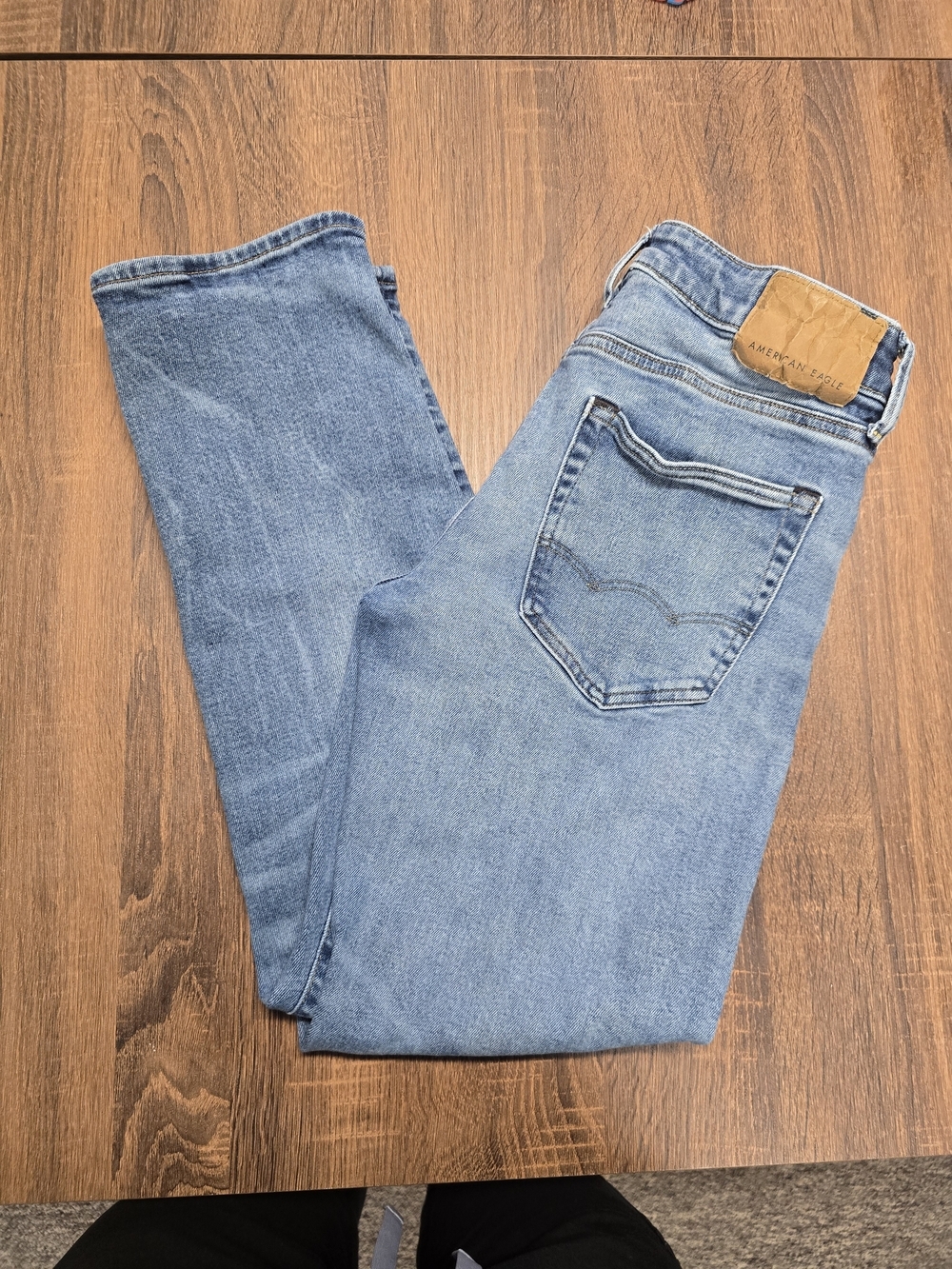 American Eagle Original Straight Jeans Men's 28x30 Light Wash Denim